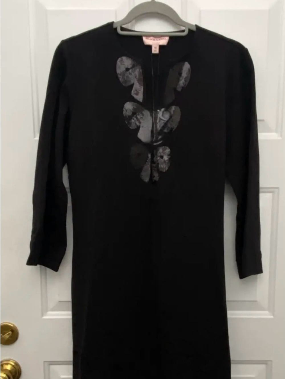 Chico’s Black Classic Embellished Shift Dress -